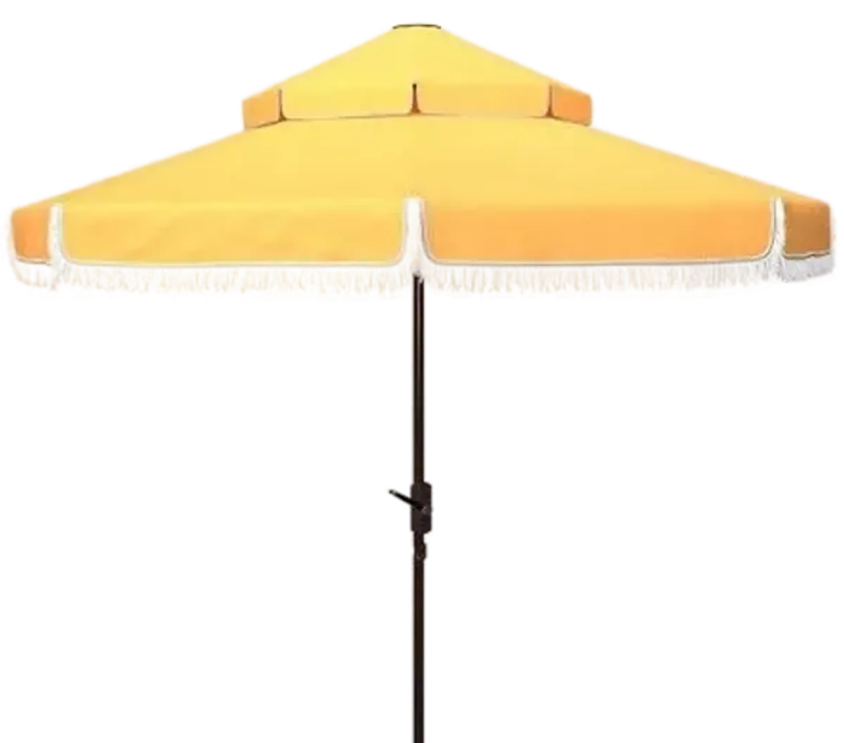 MILAN FRINGE 9FT DOUBLE TOP CRANK UMBRELLA