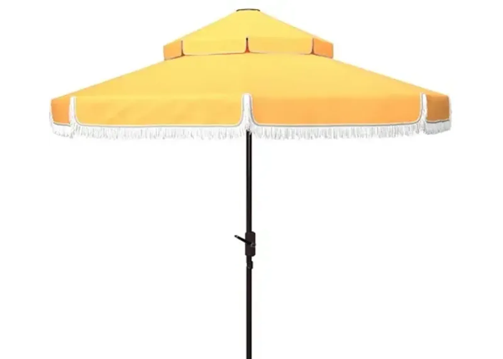 MILAN FRINGE 9FT DOUBLE TOP CRANK UMBRELLA