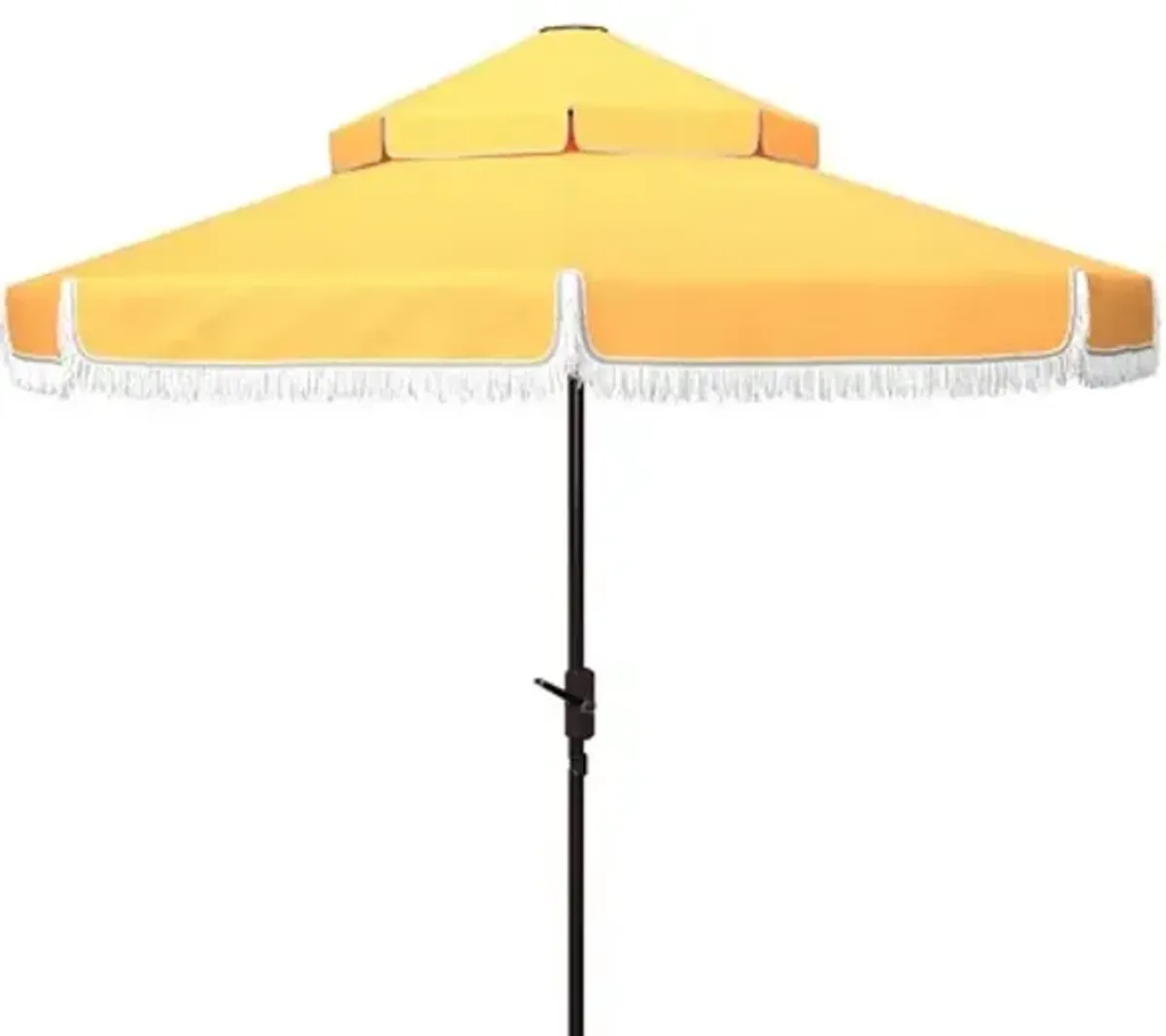 MILAN FRINGE 9FT DOUBLE TOP CRANK UMBRELLA