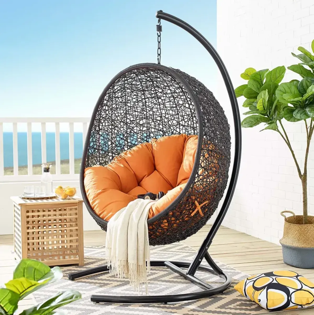 Encase Swing Outdoor Patio Lounge Chair