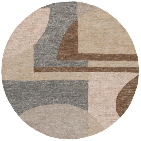 NATURAL FIBER Hand Tufted 6' x 6' Round area rug