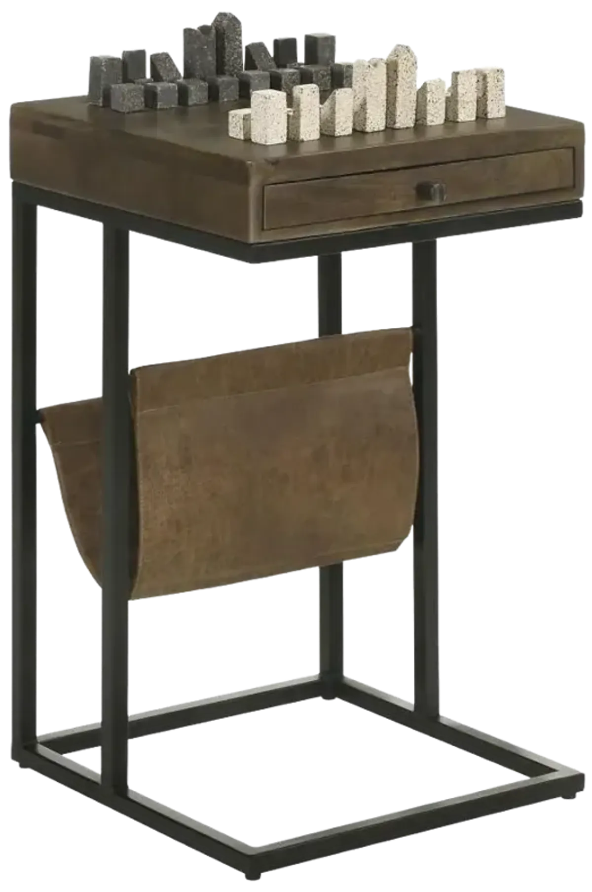 Chessie 1-Drawer Square Side Table