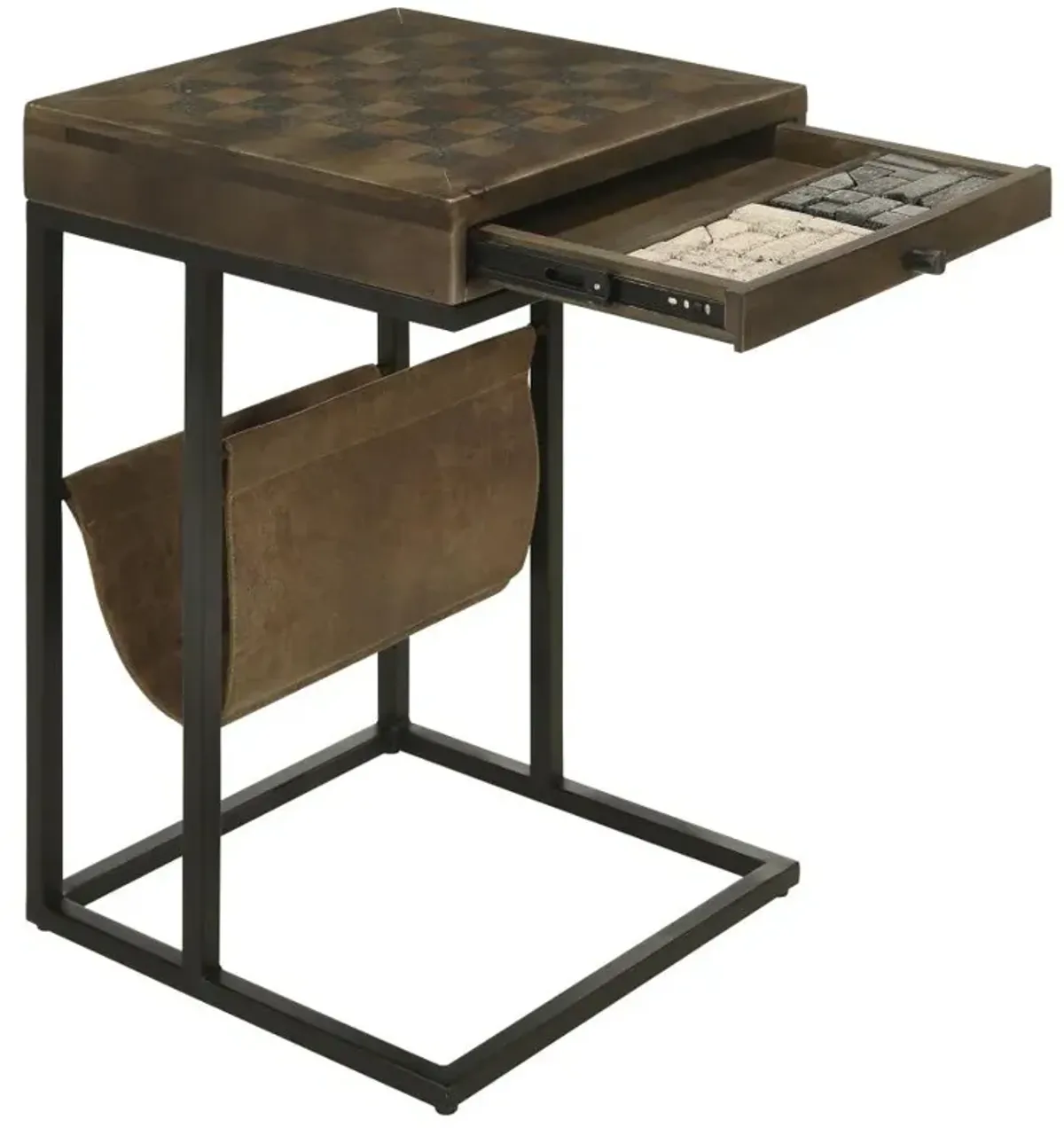 Chessie 1-Drawer Square Side Table