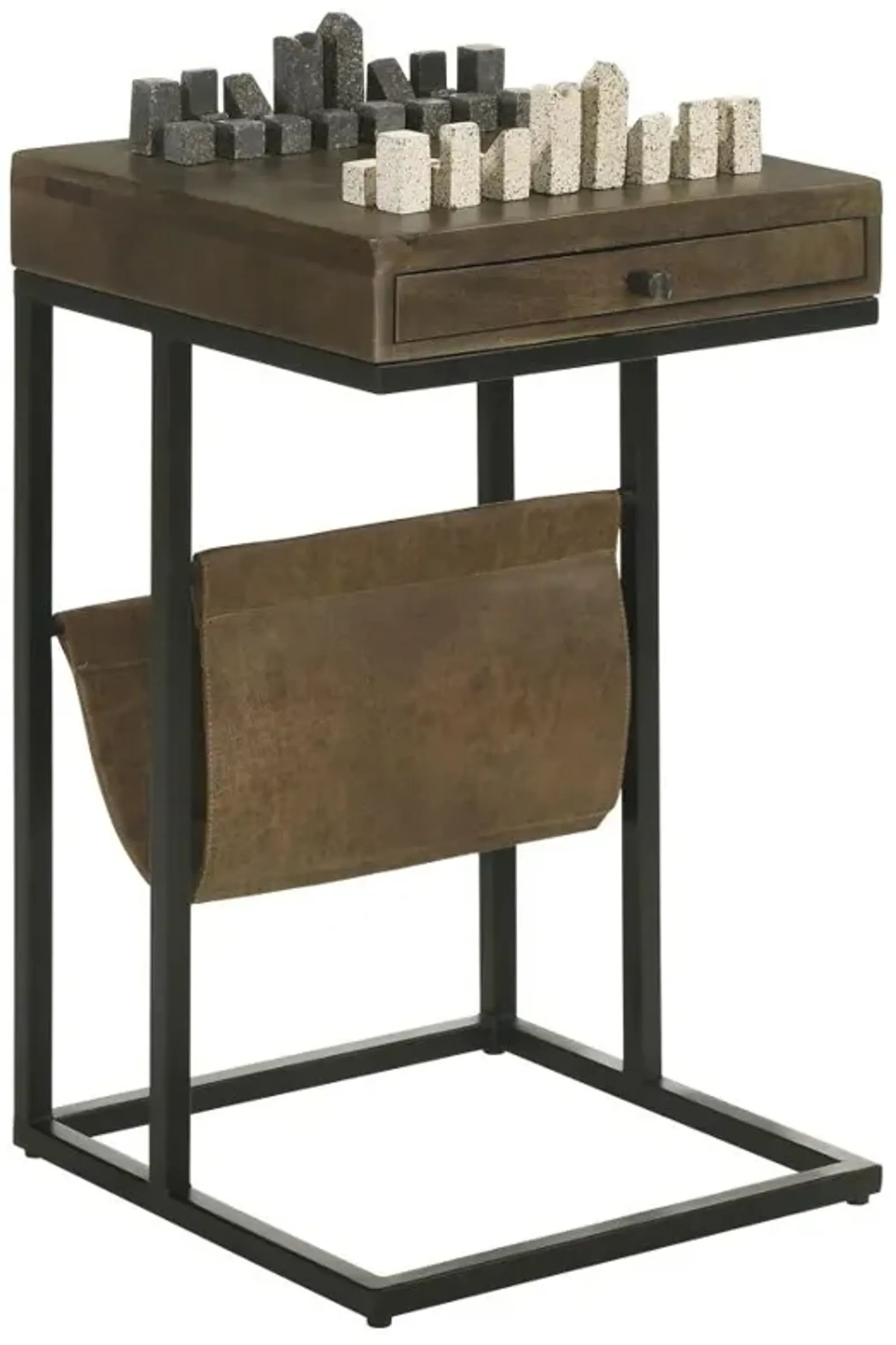 Chessie 1-Drawer Square Side Table