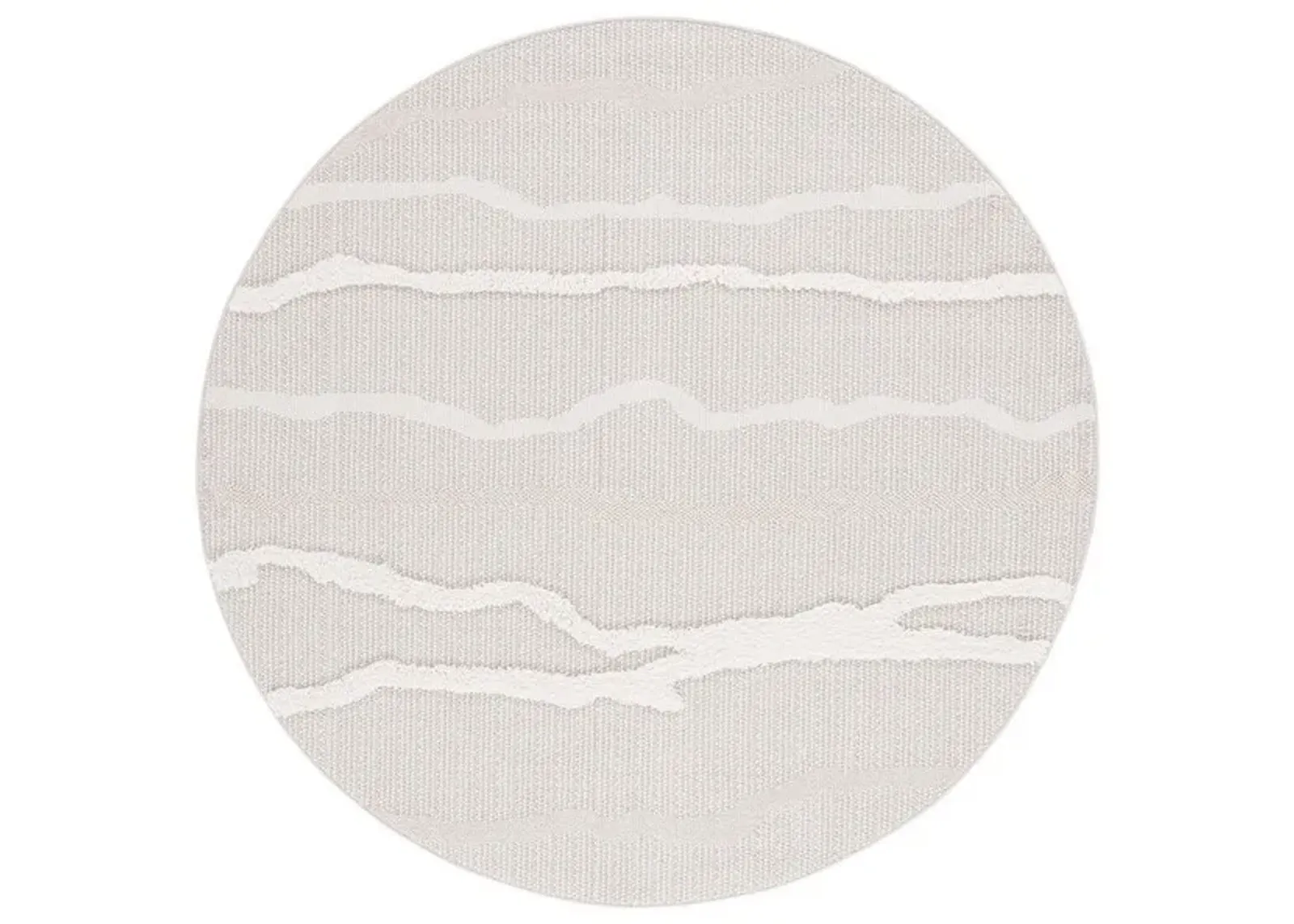 TRENDS 112 Beige 6'-7' X 6'-7' Round Round Rug