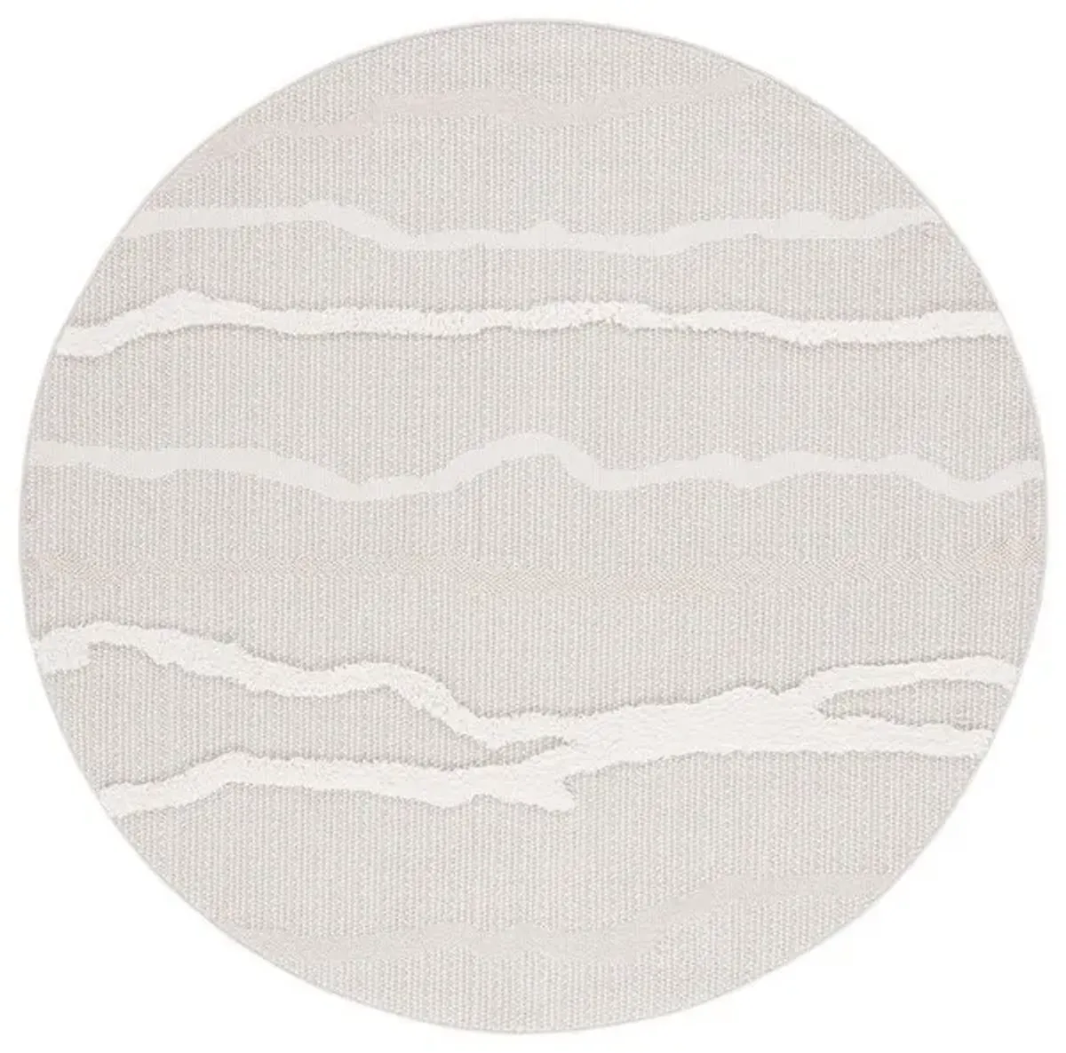 TRENDS 112 Beige 6'-7' X 6'-7' Round Round Rug