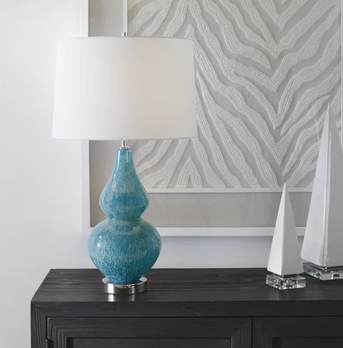 Uttermost Avalon Blue Table Lamp