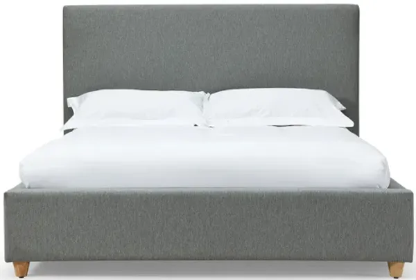 Olivia Upholstered Queen-Size Bed In Pewter