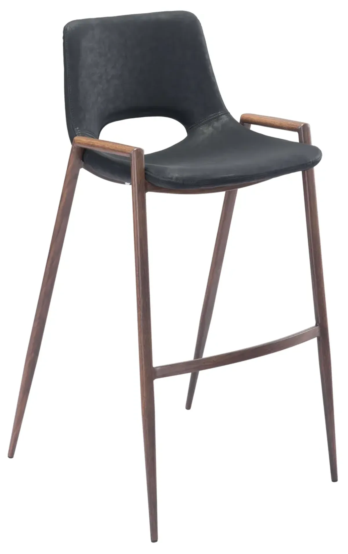 Desi Barstool (Set of 2) Black & Walnut