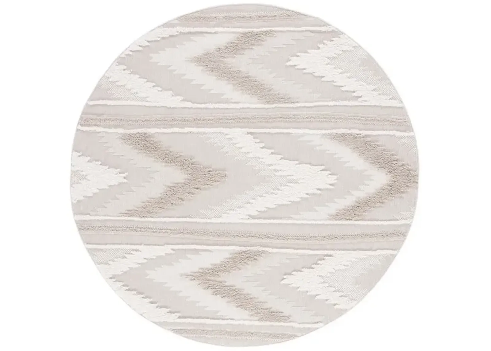 TRENDS 110 Beige 6'-7' X 6'-7' Round Round Rug