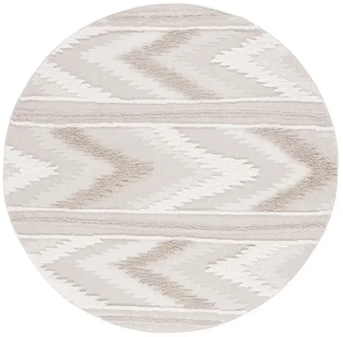 TRENDS 110 Beige 6'-7' X 6'-7' Round Round Rug