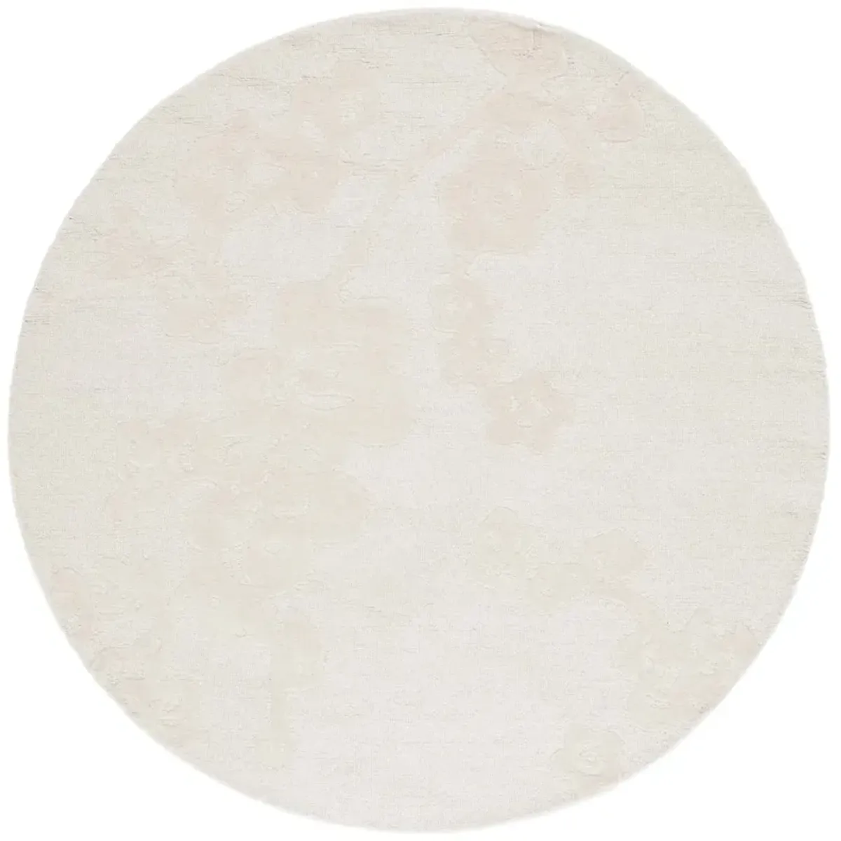 EBONY 504 IVORY 6' x 6' Round Round Rug