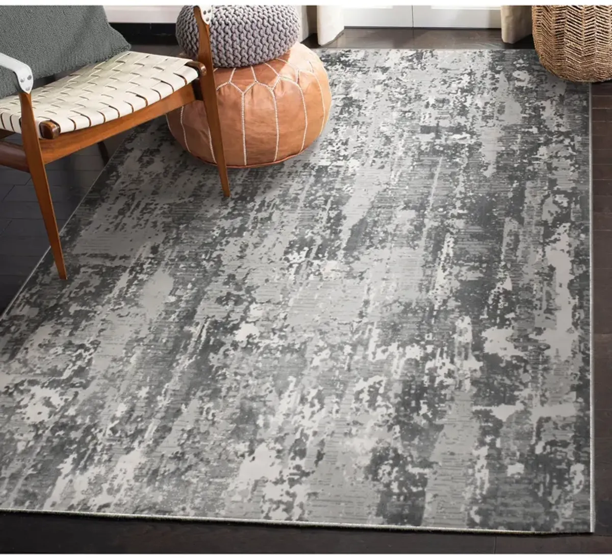 ARIELLA Grey/Charcoal Rectangle 11'10''  x 15'1'' ft Rug