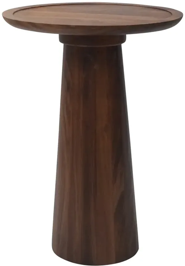Wood,16"dx23"h Pillar Shaped Side Tble,lt Brown Kd