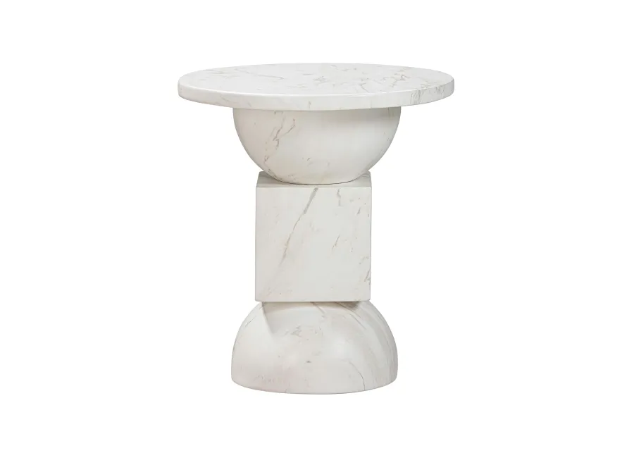 Chip Marble Print Indoor / Outdoor Side Table