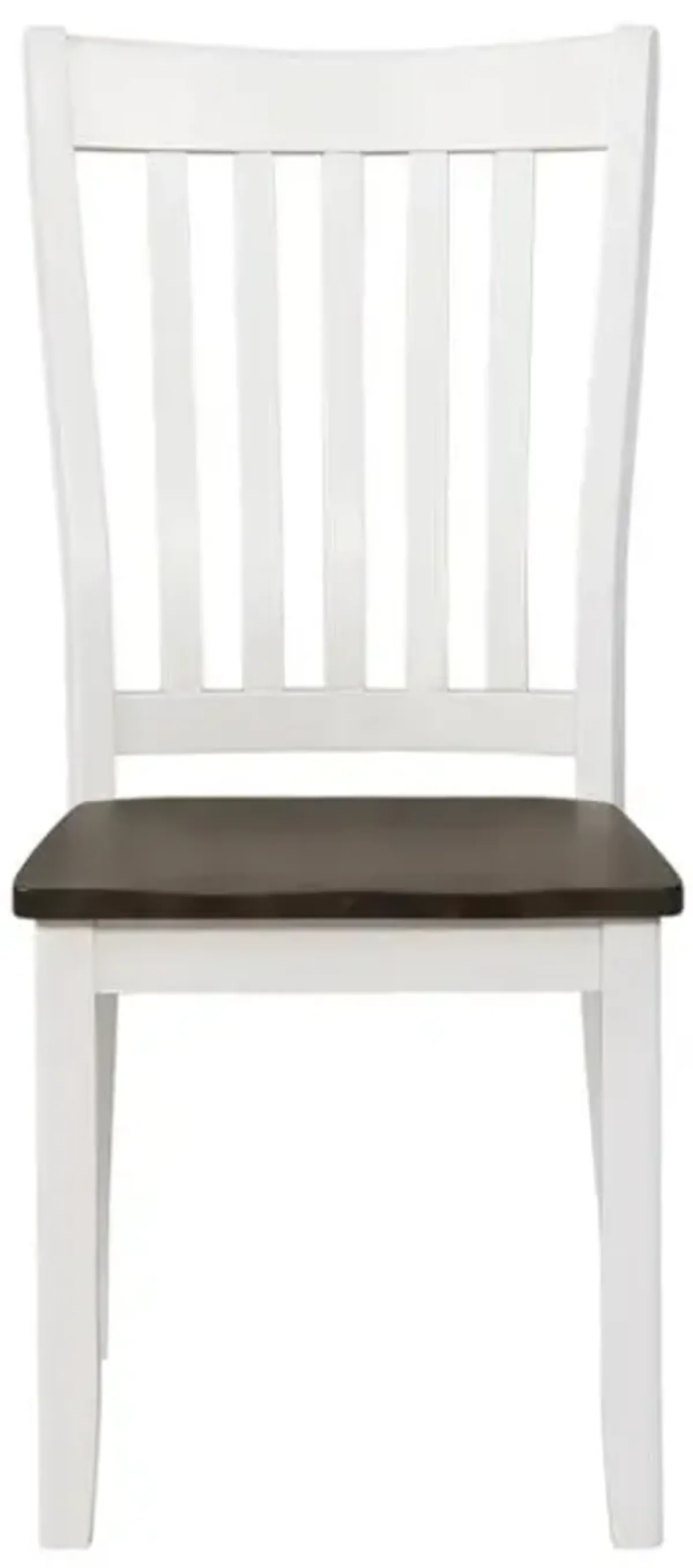 Kingman Slat Back Dining Chairs Espresso and White (Set of 2)