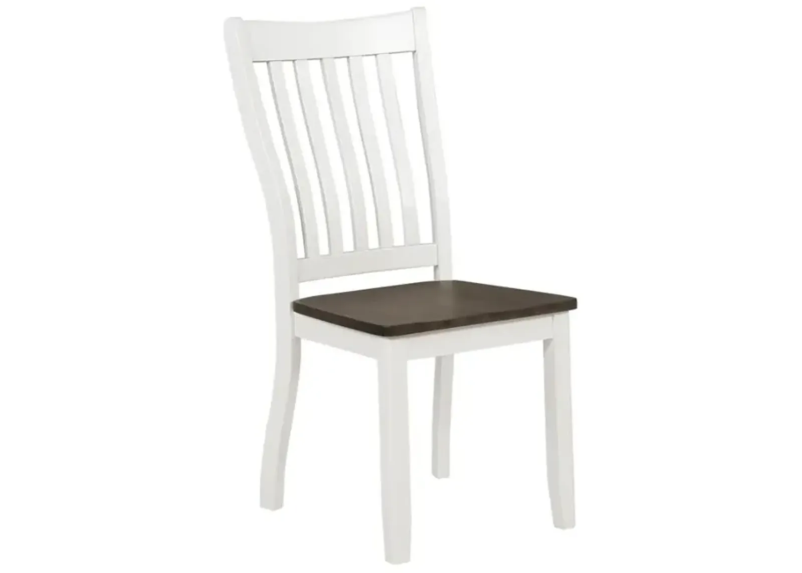 Kingman Slat Back Dining Chairs Espresso and White (Set of 2)