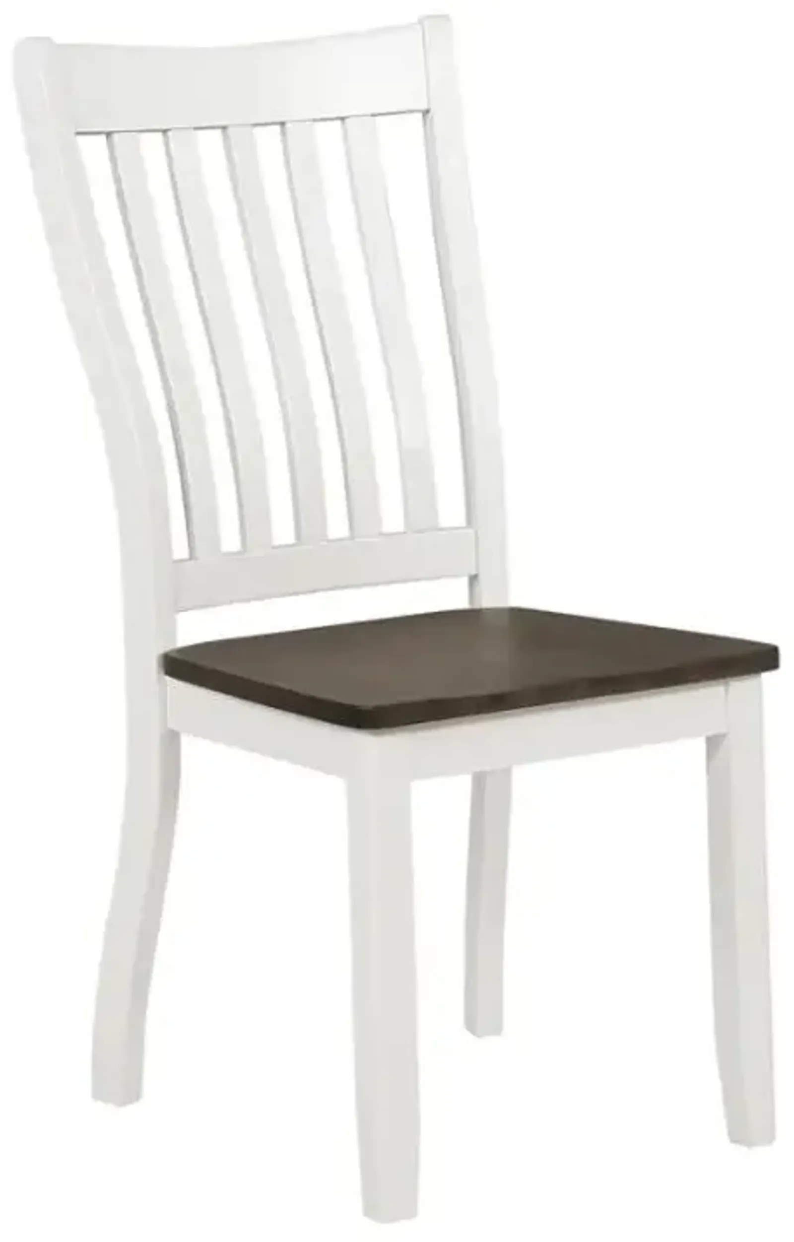 Kingman Slat Back Dining Chairs Espresso and White (Set of 2)