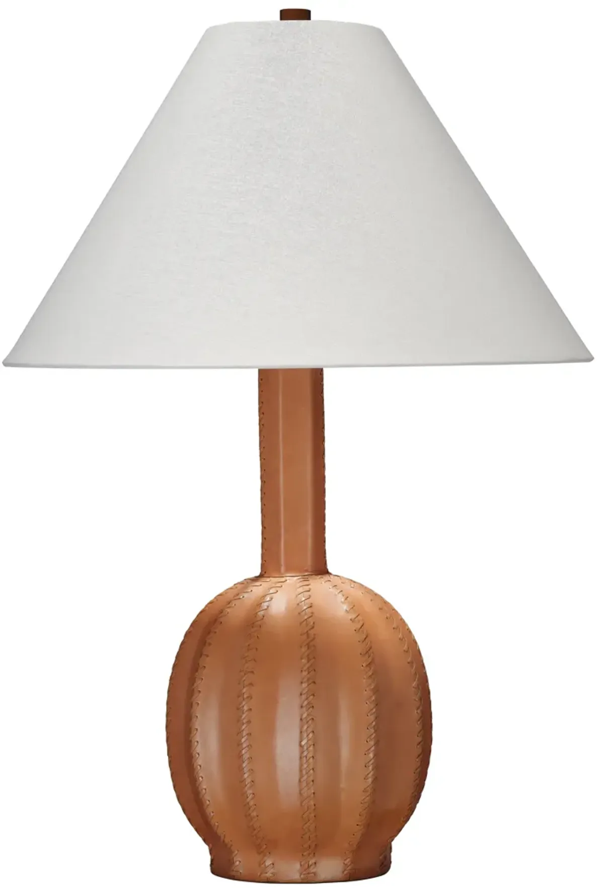 Cole Leather Table Lamp, Tan