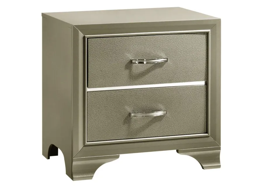 Beaumont 2-drawer Rectangular Nightstand Champagne