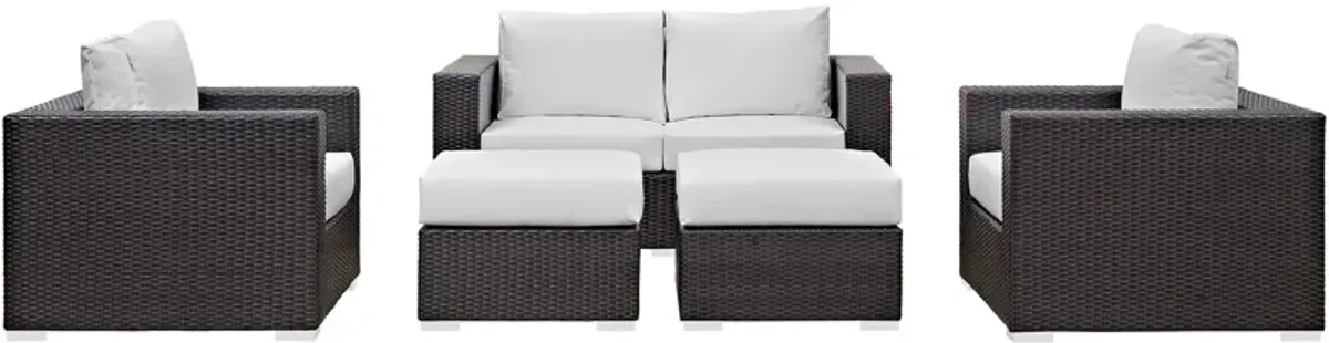 Convene 5 Piece Outdoor Patio Sofa Set