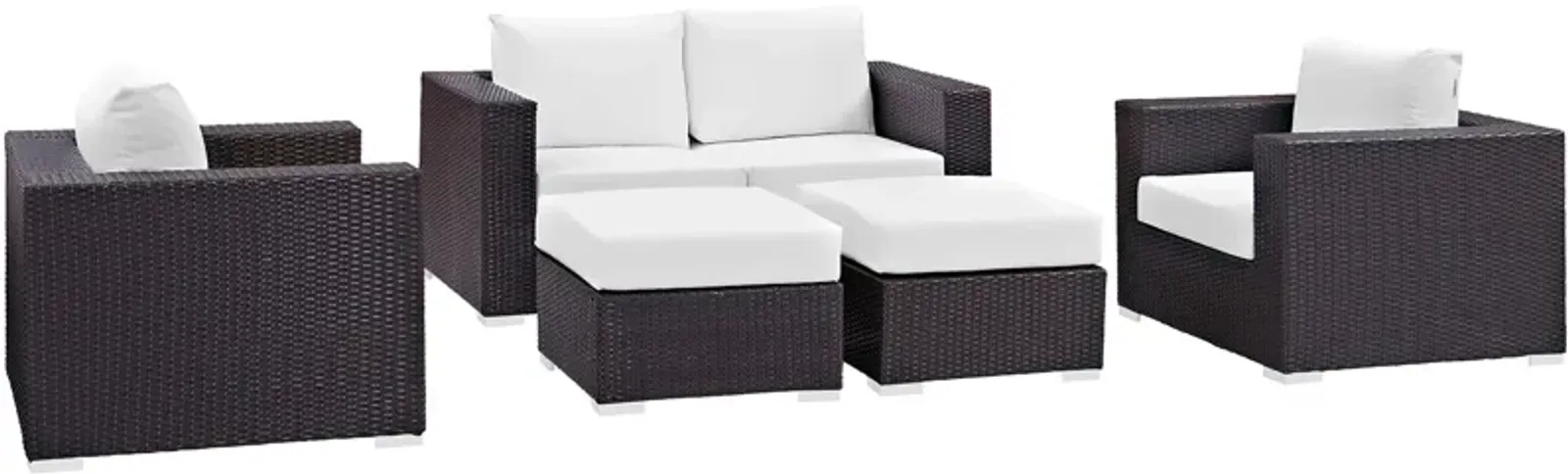 Convene 5 Piece Outdoor Patio Sofa Set