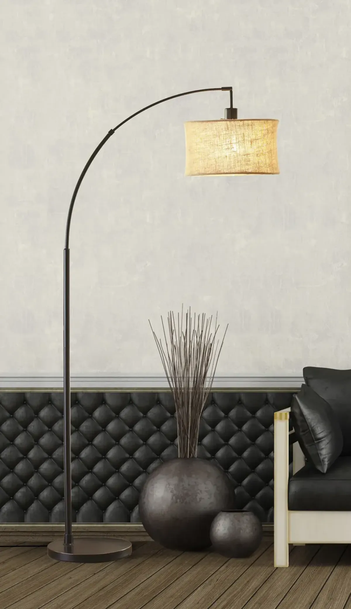 Burlap Arc Lamp