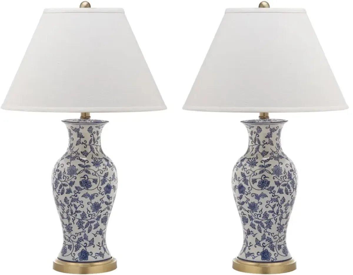 Beijing 29-Inch H Floral Urn Lamp - Set of 2