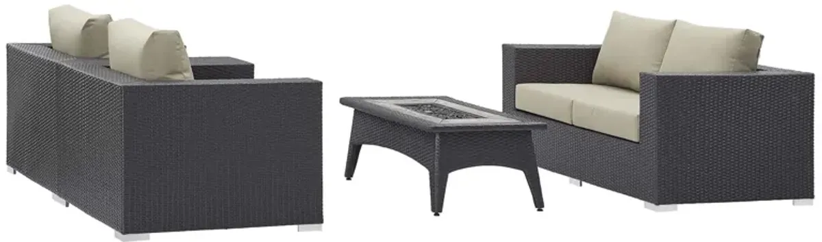 Convene 4 Piece Set Outdoor Patio with Fire Pit