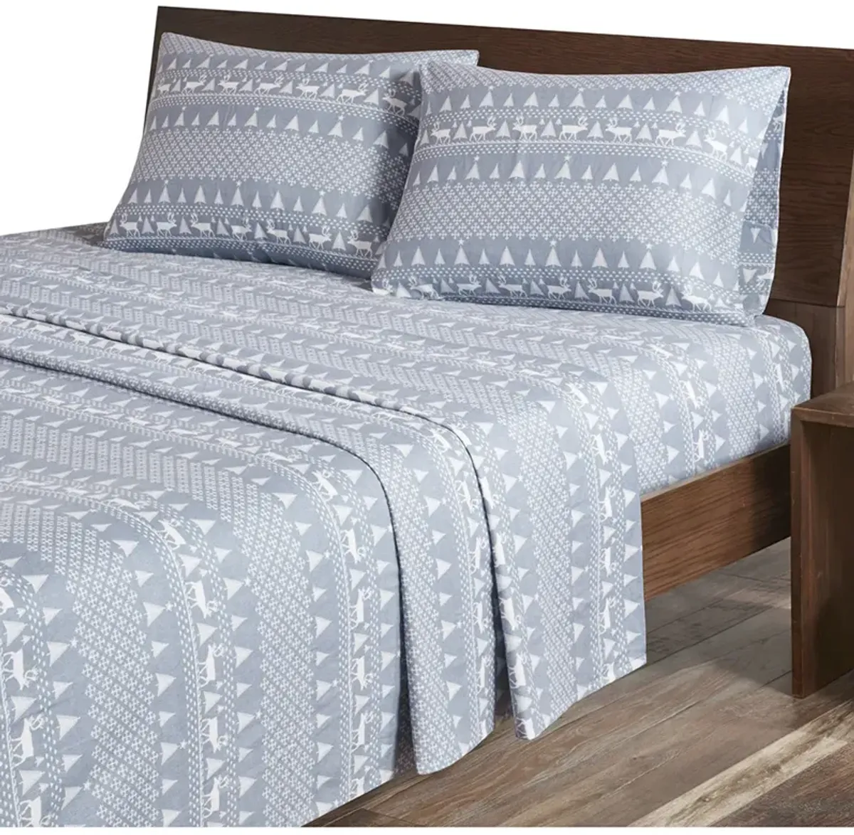 Woolrich Flannel Blue Winter Frost Sheet Set