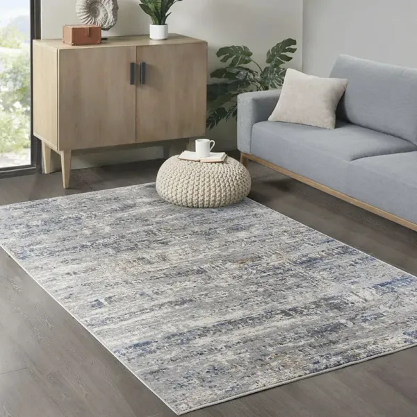 Madison Park Harley Blue/Cream Abstract Area Rug