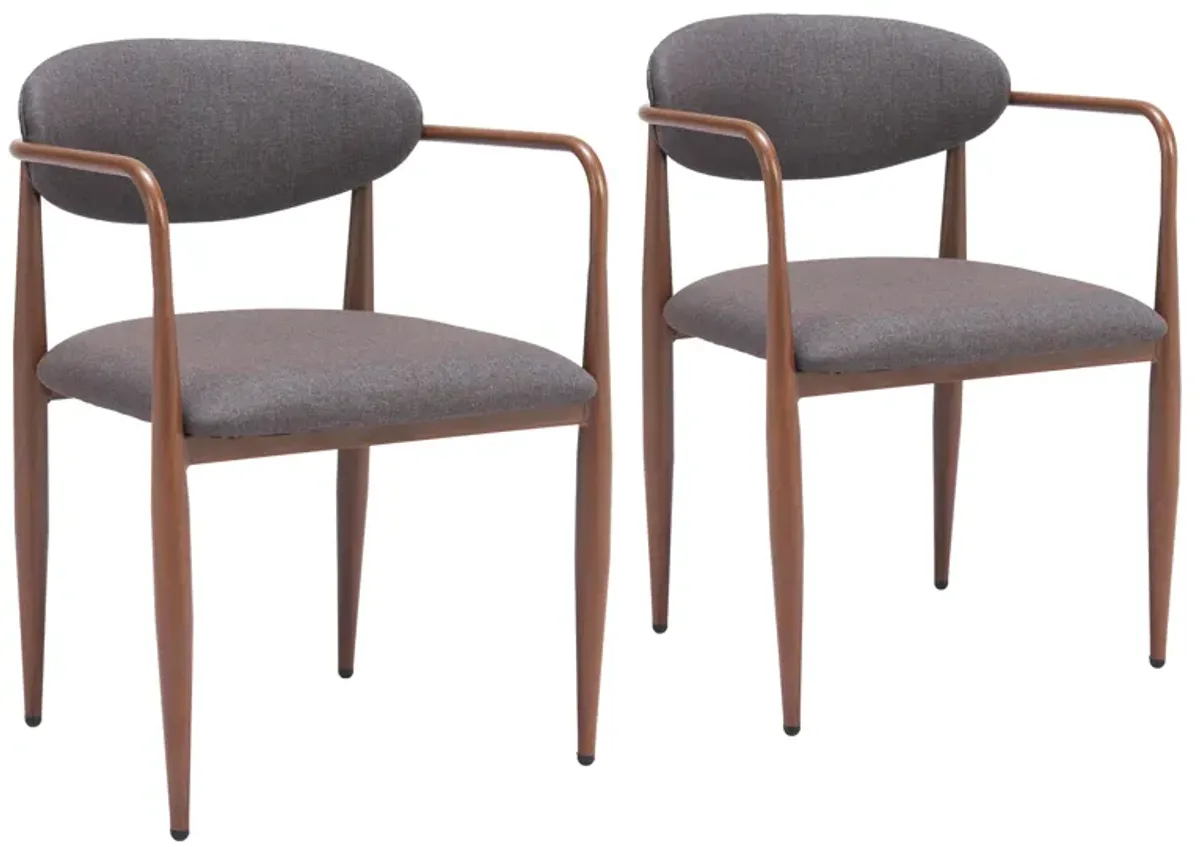 Zens Dining Chair (set Of 2) Truffle Gray
