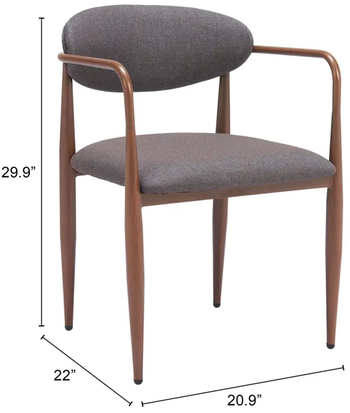 Zens Dining Chair (set Of 2) Truffle Gray