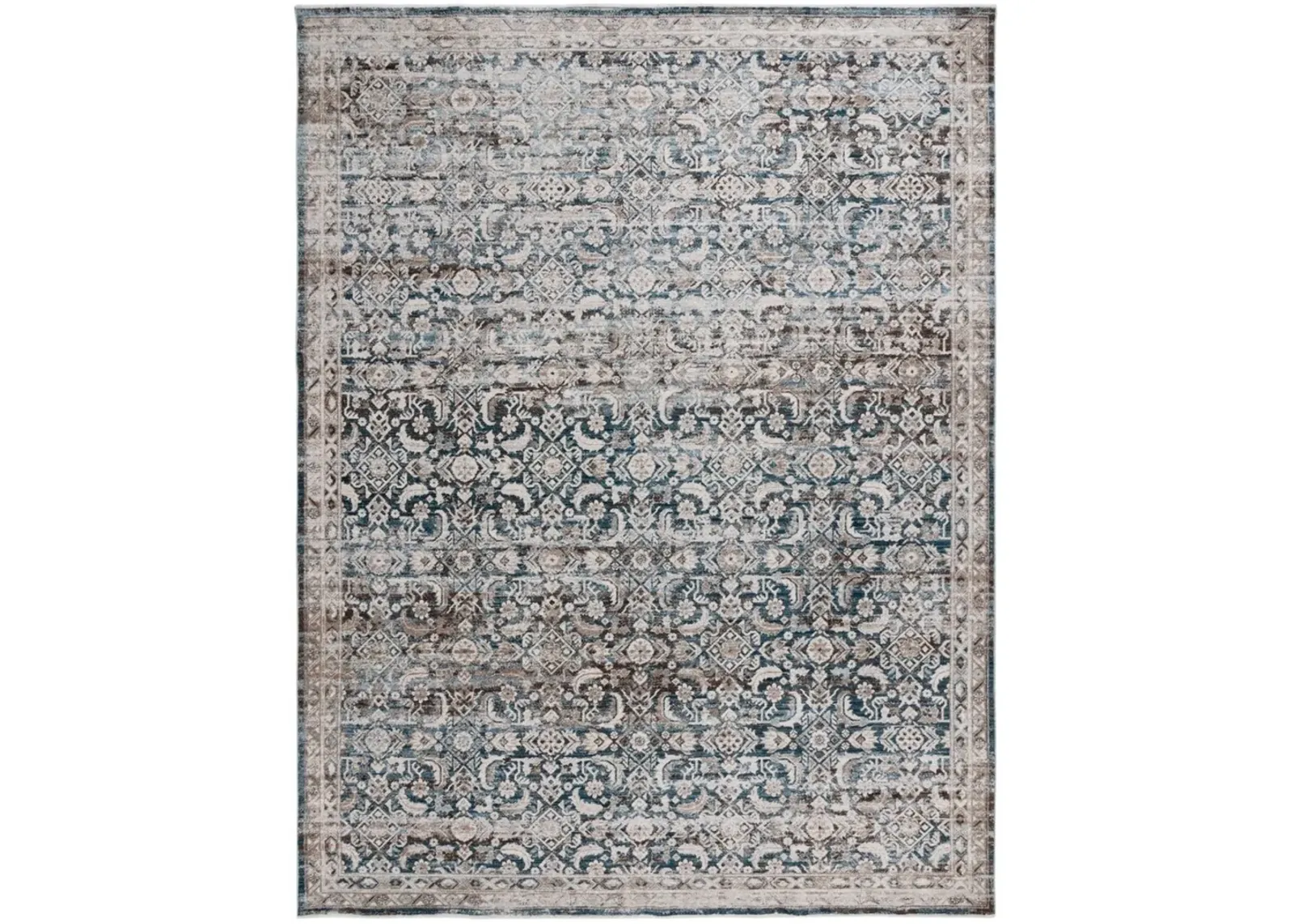 ANTIQUE PATINA 634 Blue 5'-3' X 7'-7' Medium Rectangle Rug