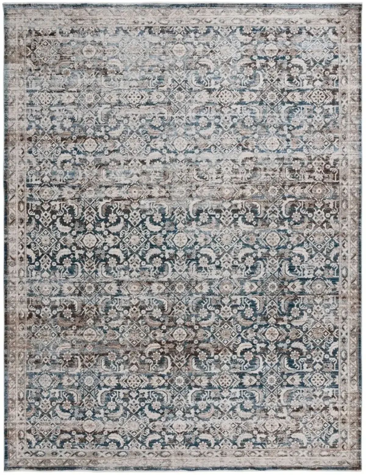 ANTIQUE PATINA 634 Blue 5'-3' X 7'-7' Medium Rectangle Rug