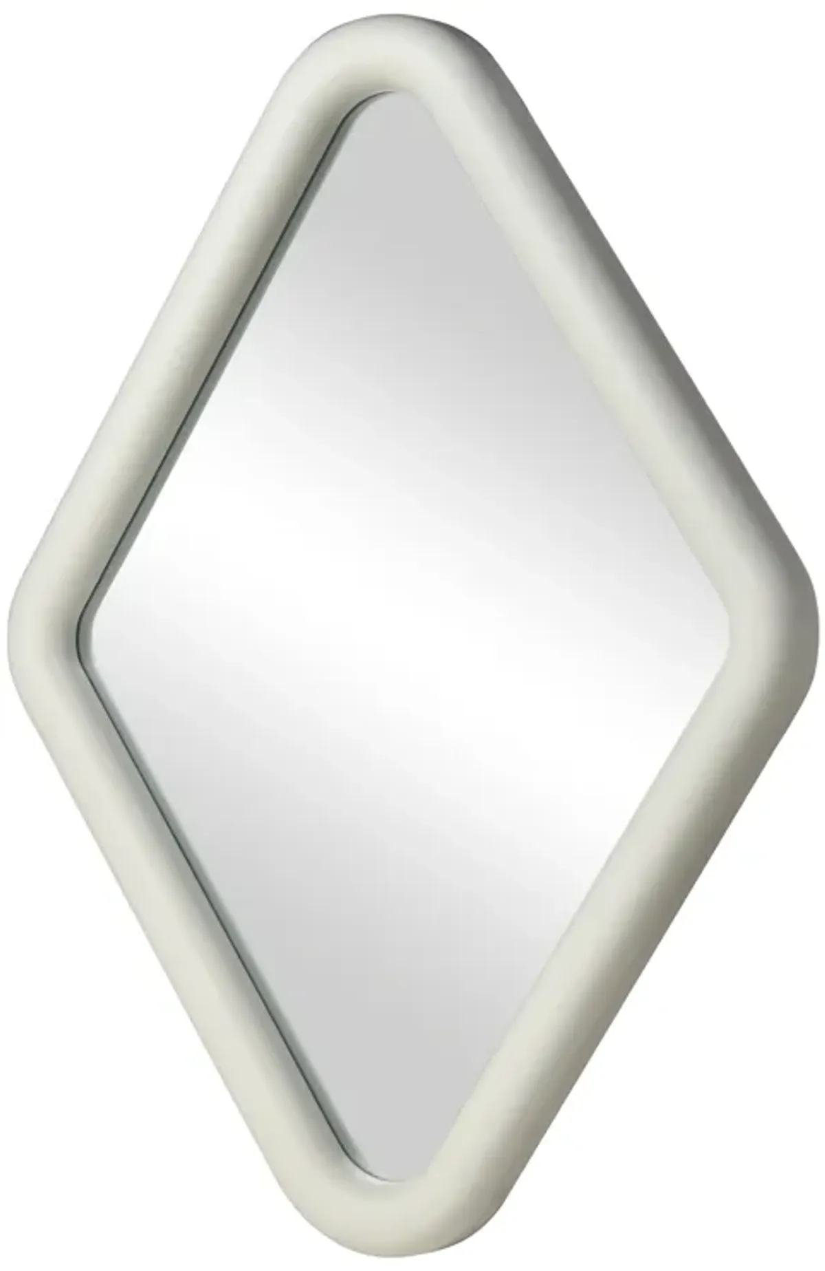 Diamond Wall Mirror - Whitewash