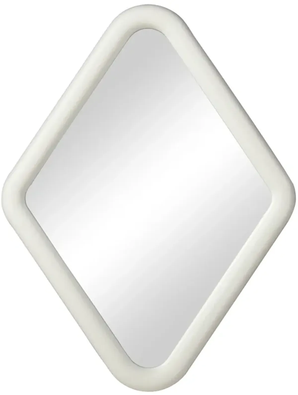 Diamond Wall Mirror - Whitewash