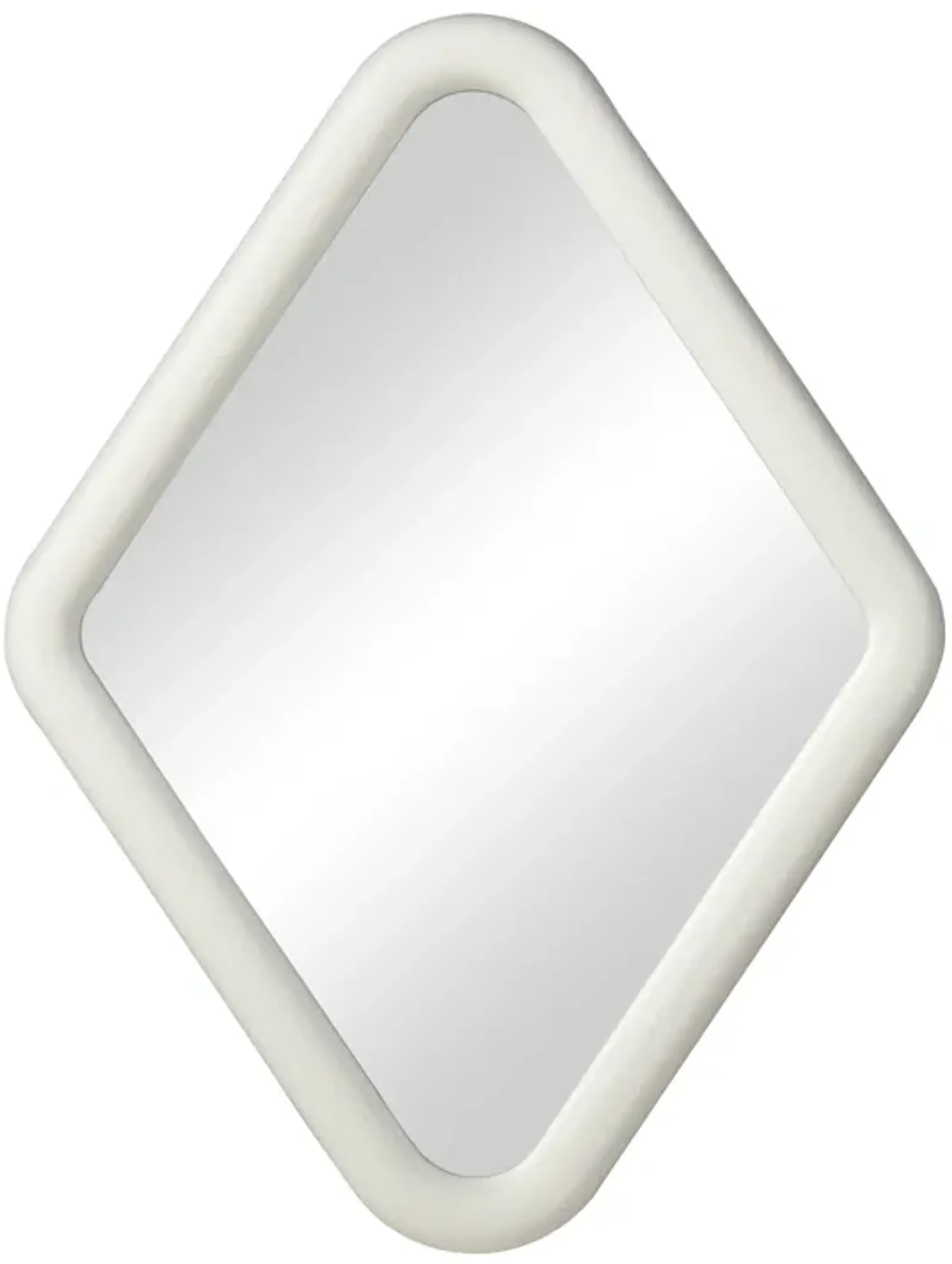 Diamond Wall Mirror - Whitewash