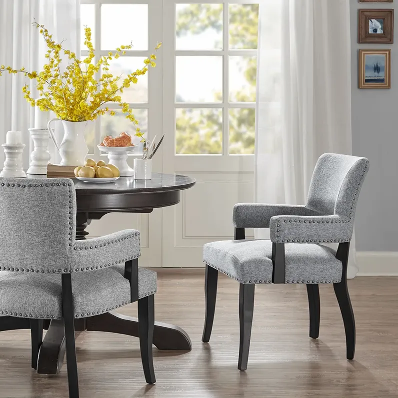 Madison Park Dawson Grey Arm Dining Chair