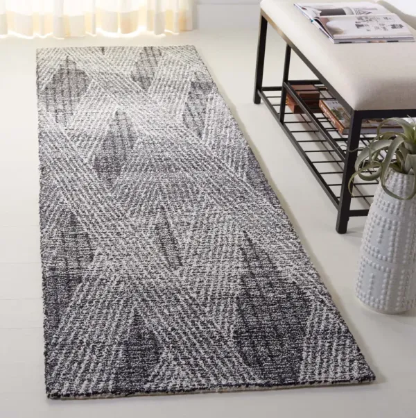 ABSTRACT Hand Tufted 2'-3' x 8' runner