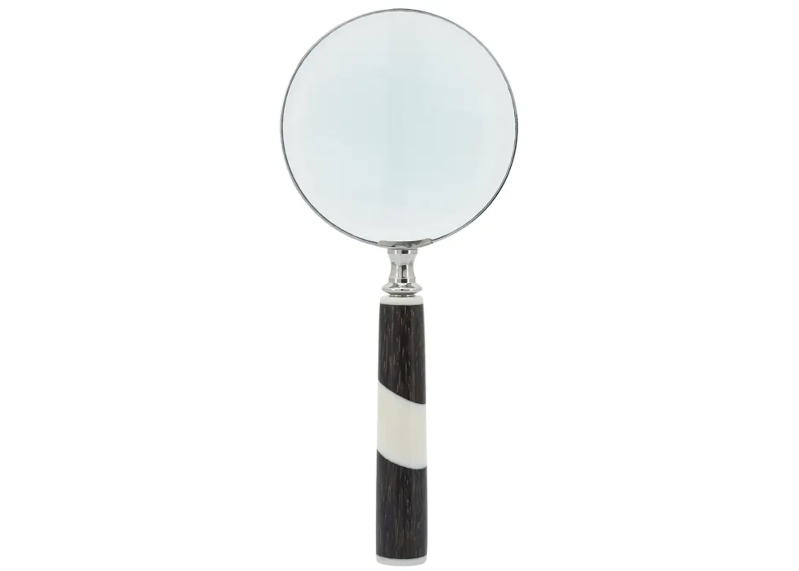 Resin, 4" 2-tone Magnifying Glass, Black/white