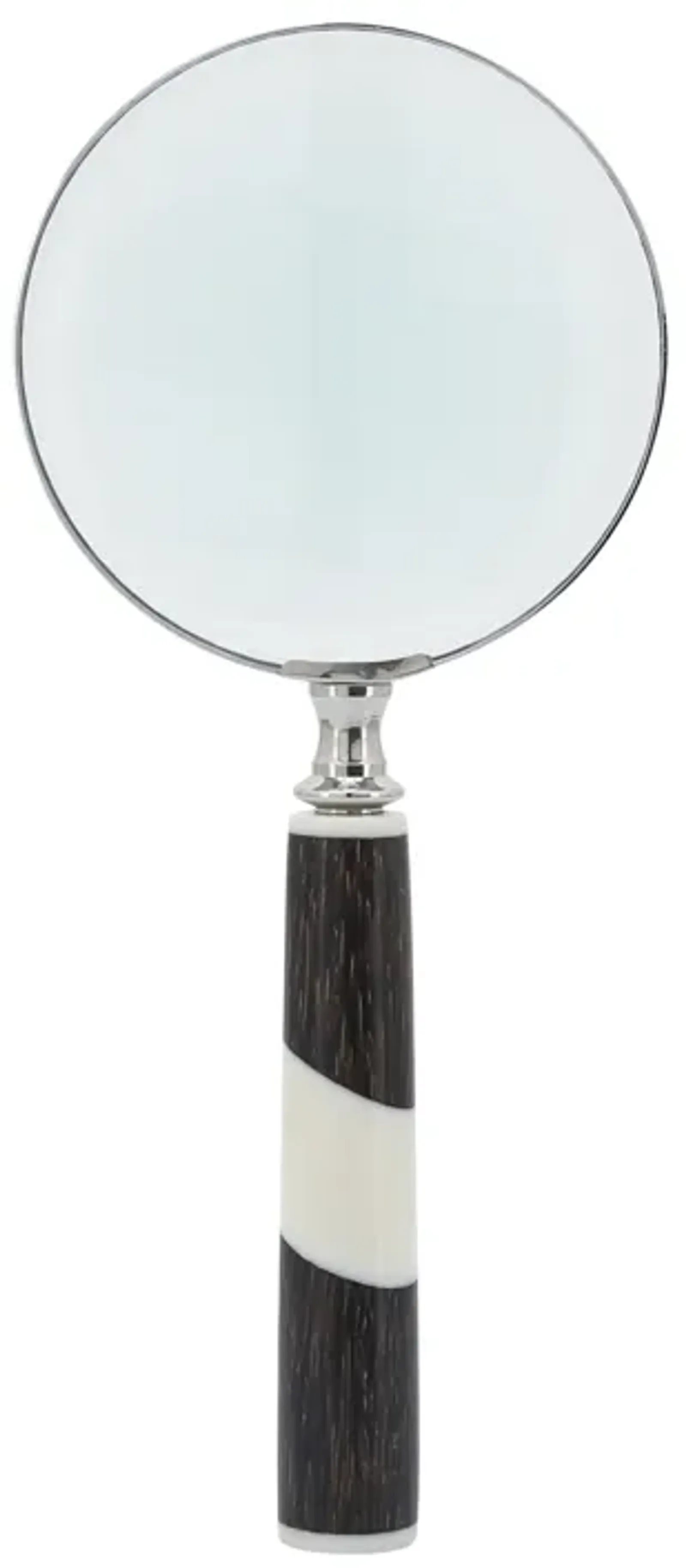 Resin, 4" 2-tone Magnifying Glass, Black/white