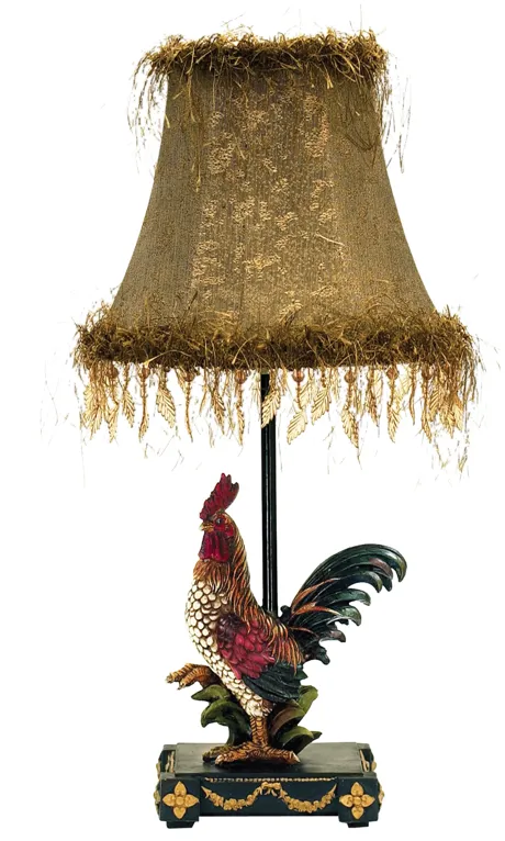 Petite Rooster 19'' High 1-Light Table Lamp - Multicolor - Includes LED Bulb