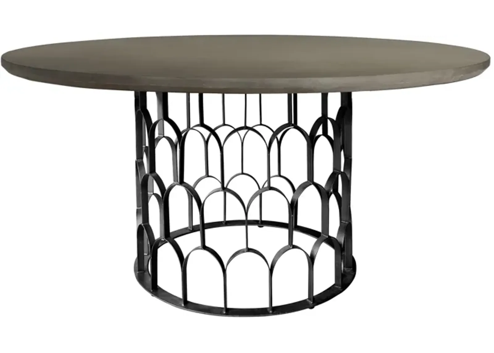 Gatsby Concrete and Metal Round Dining Table