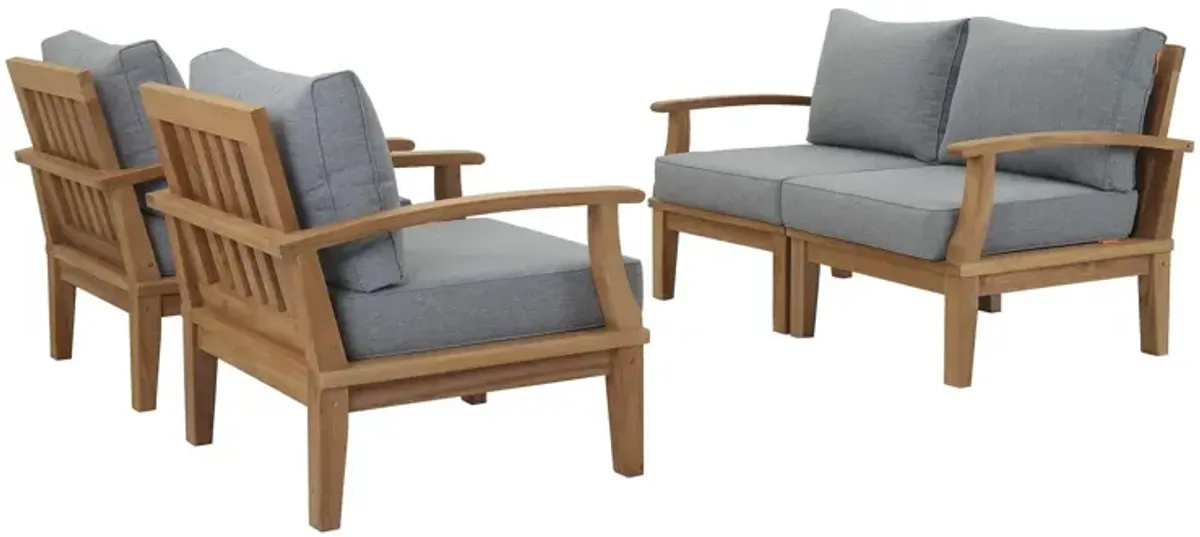 Marina 4 Piece Outdoor Patio Teak Set