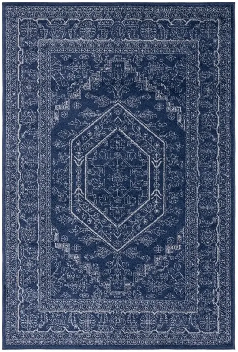 Adirondack Contemporary Navy / Ivory 2'-6" X 4' Powerloomed Rug