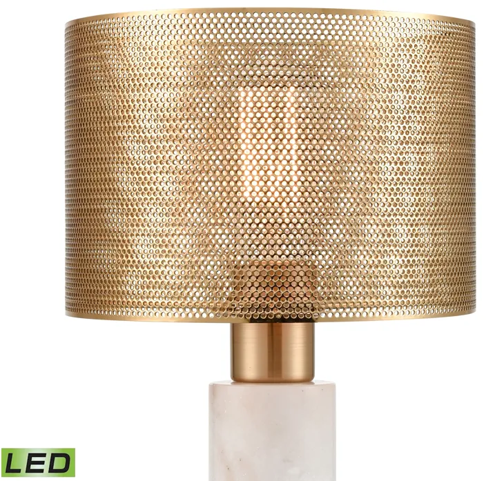 Sureshot 15'' High 1-Light Table Lamp - Aged Brass - Includes LED Bulb