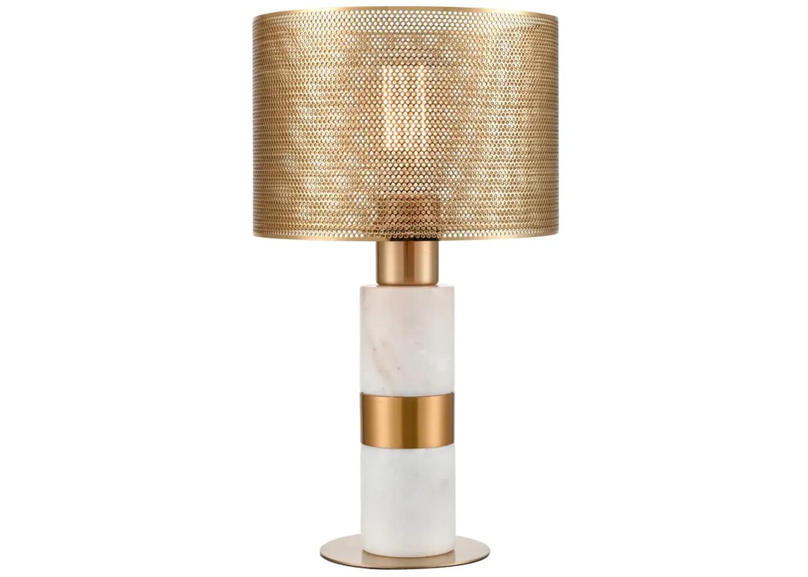 Sureshot 15'' High 1-Light Table Lamp - Aged Brass - Includes LED Bulb