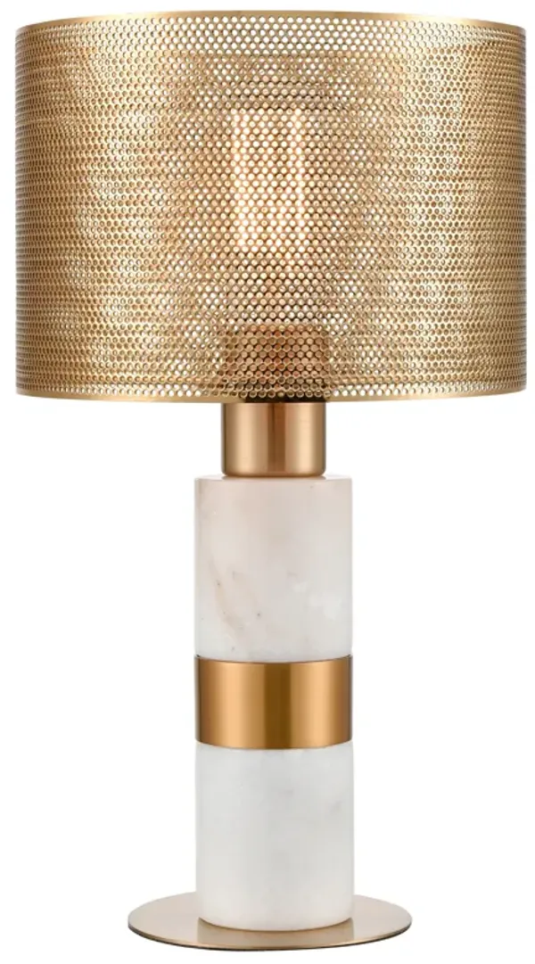 Sureshot 15'' High 1-Light Table Lamp - Aged Brass - Includes LED Bulb