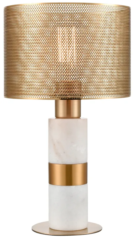 Sureshot 15'' High 1-Light Table Lamp - Aged Brass - Includes LED Bulb